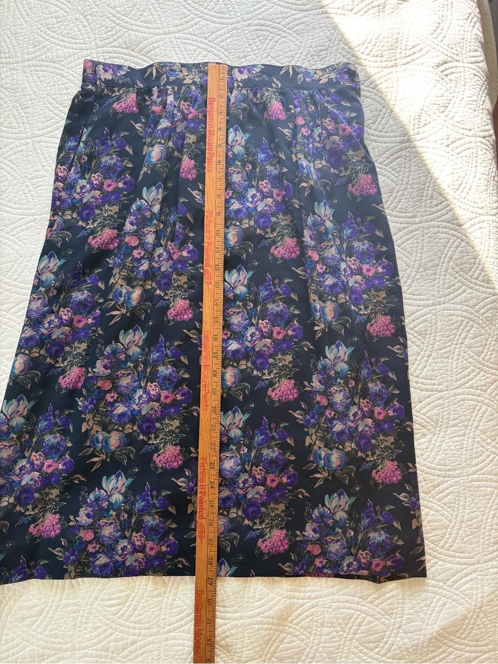 Brooks Brothers vintage Wool Floral Skirt Size 14 Made in USA - Picture 4 of 9